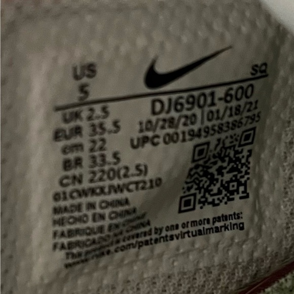 Nike Air Force 1 '07 PRM Arctic Punch Pastel Tear Off Women's Size 5 Platform - Picture 8 of 9